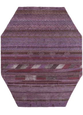 artisan originals pink and purple wool and bamboo silk hand knotted Rug