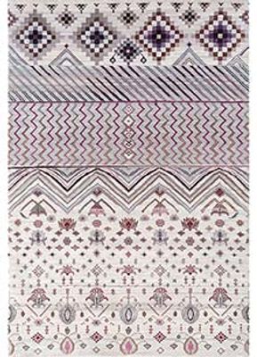 manchaha ivory wool and bamboo silk hand knotted Rug