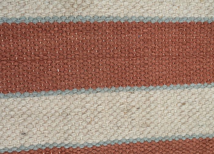 aqua red and orange wool flat weaves Rug - CloseUp