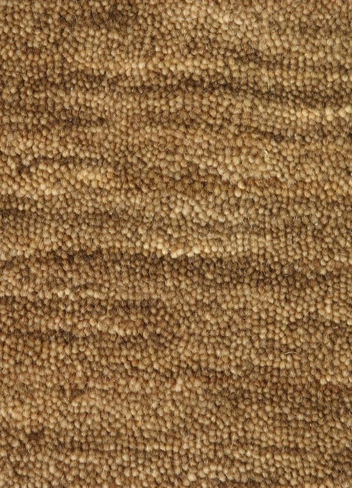 eron beige and brown wool hand loom Rug - CloseUp