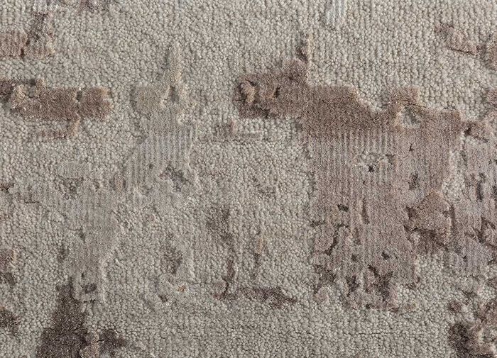 tattvam ivory wool and bamboo silk hand knotted Rug - CloseUp