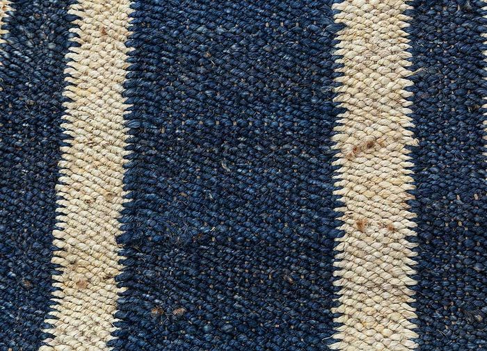 anatolia blue jute and hemp flat weaves Rug - CloseUp