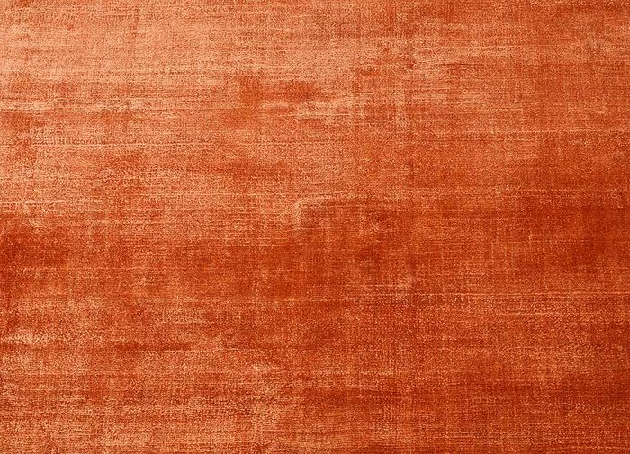 oxford red and orange viscose hand loom Rug - CloseUp