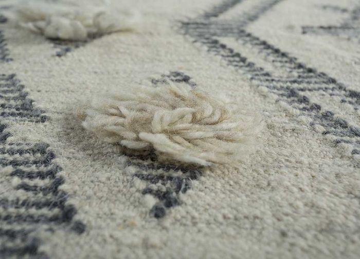 anatolia ivory wool flat weaves Rug - CloseUp