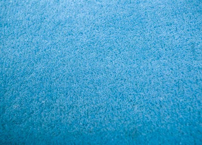 confetti blue wool hand tufted Rug - CloseUp