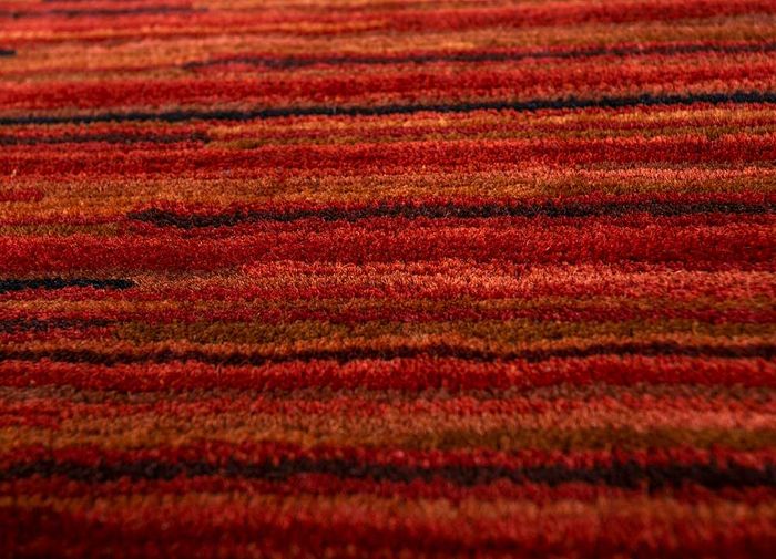 shudd red and orange wool and viscose hand tufted Rug - CloseUp