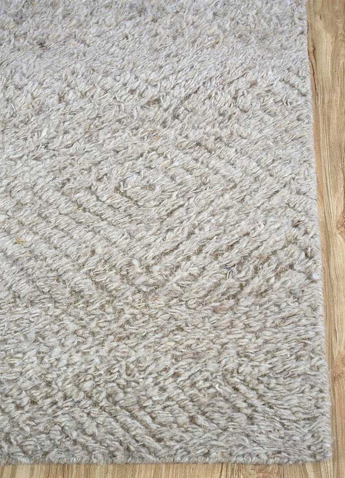 okaley beige and brown others hand knotted Rug - Corner