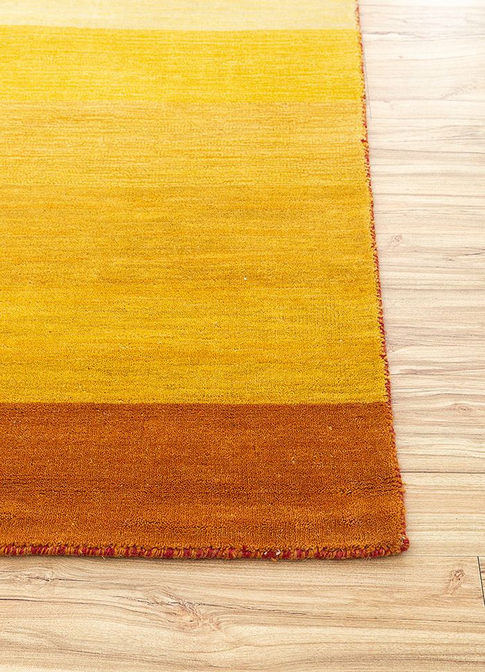 tesoro red and orange wool hand loom Rug - Corner