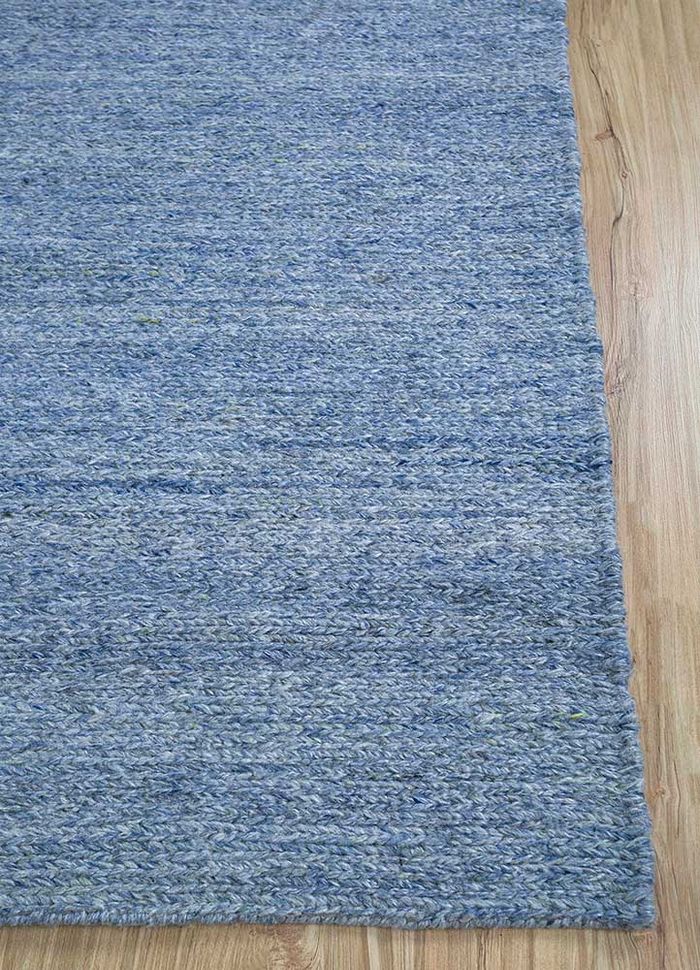hula blue others hand knotted Rug - Corner