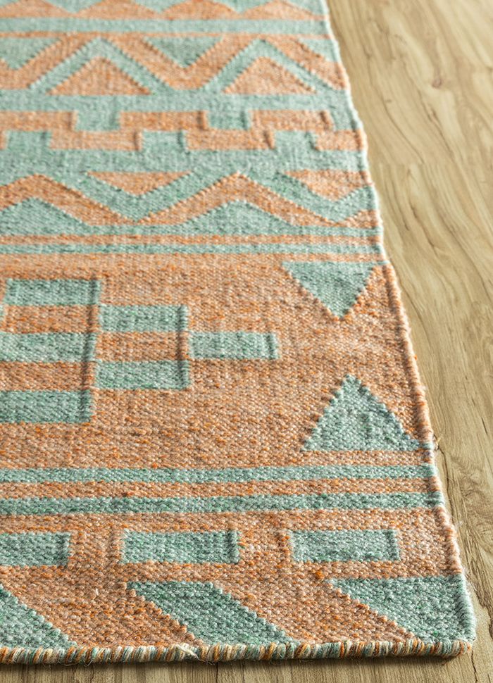 bedouin red and orange others flat weaves Rug - Corner