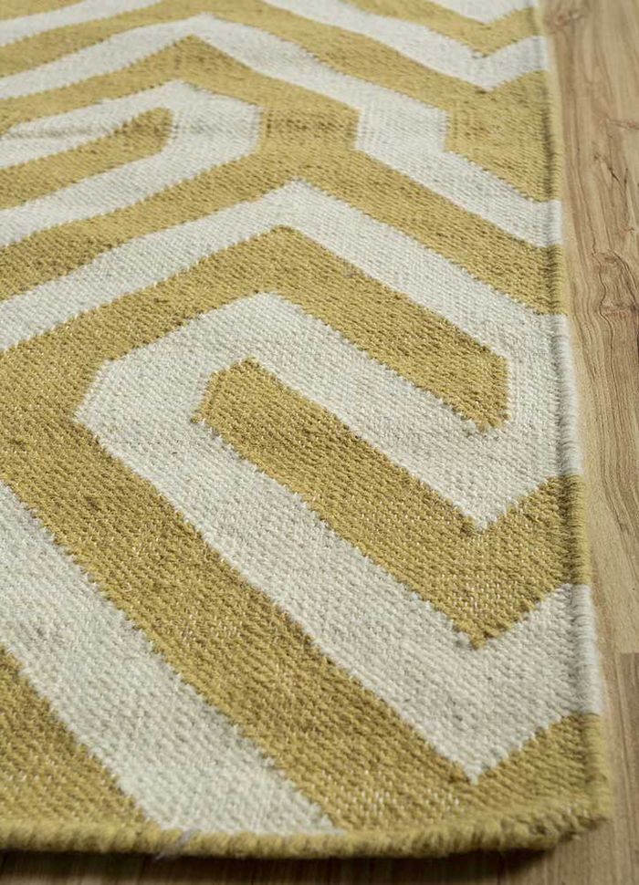 anatolia gold wool flat weaves Rug - Corner