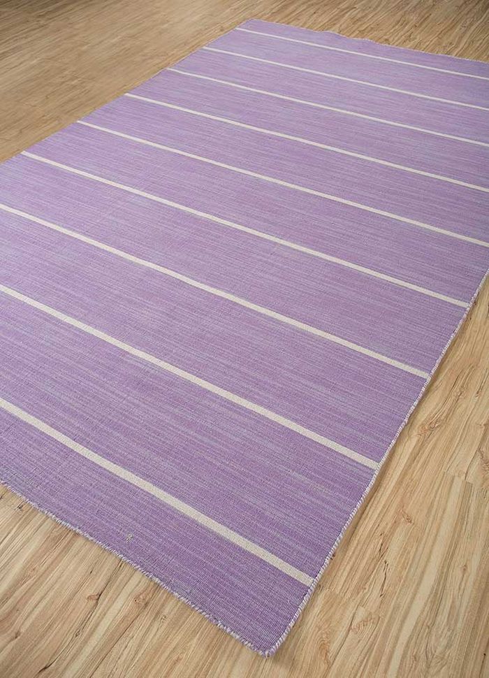 aqua pink and purple wool flat weaves Rug - FloorShot