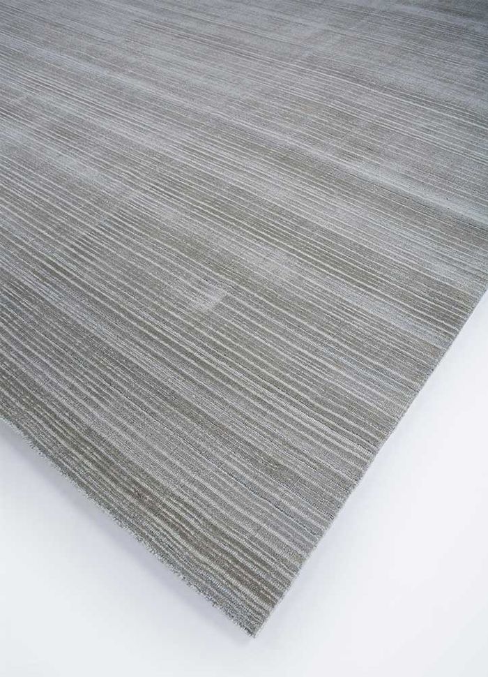 oxford grey and black wool hand loom Rug - FloorShot