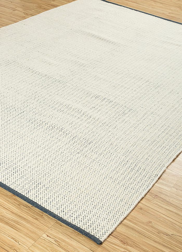 abrash blue wool flat weaves Rug - FloorShot