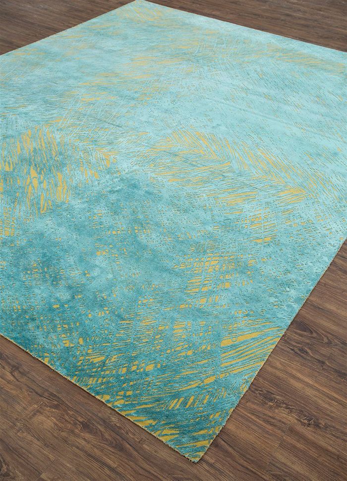 free verse by kavi gold wool and silk hand knotted Rug - FloorShot
