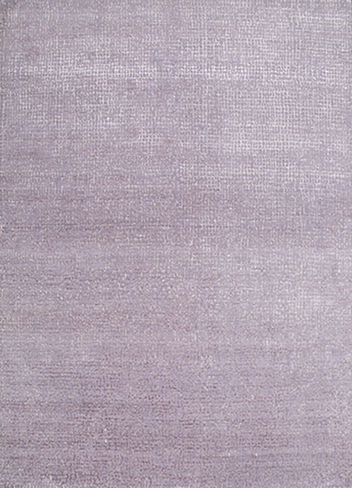 project error by kavi pink and purple wool and bamboo silk hand knotted Rug - HeadShot