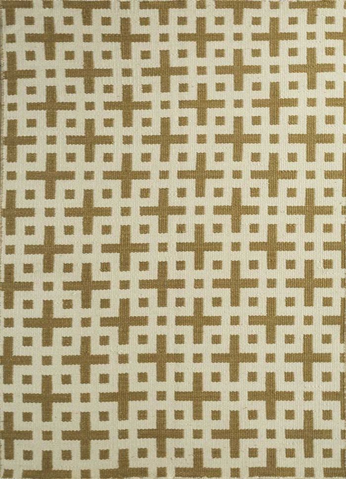 anatolia beige and brown wool flat weaves Rug - HeadShot