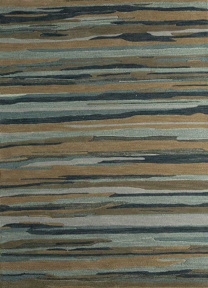 transcend beige and brown wool hand tufted Rug - HeadShot