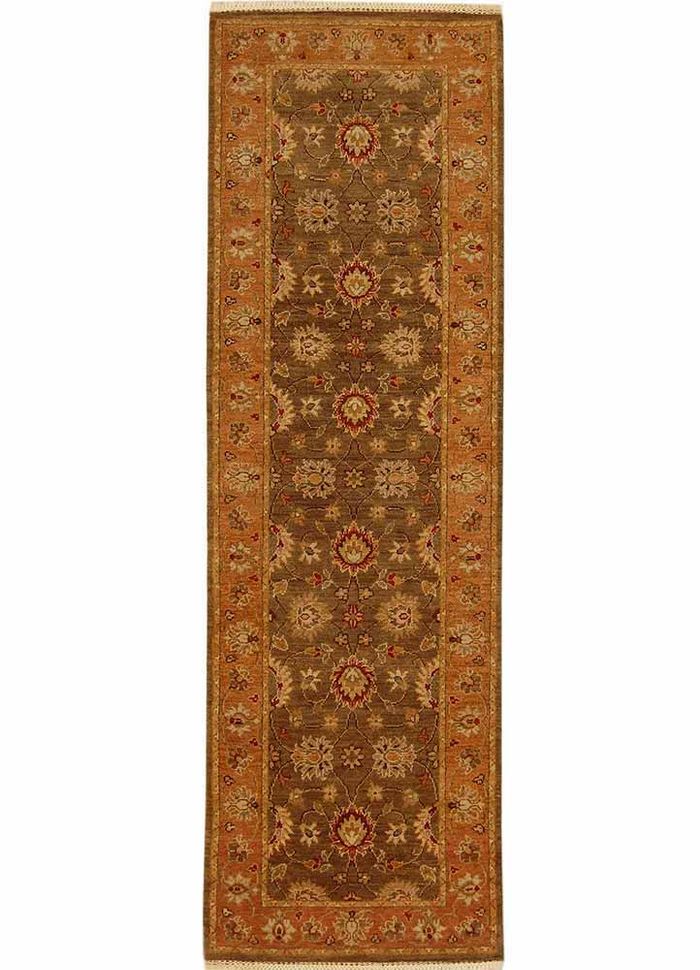 atlantis beige and brown wool hand knotted Rug - HeadShot