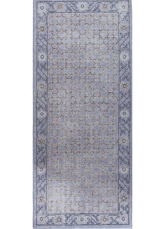 revolution grey and black wool hand knotted Rug - HeadShot