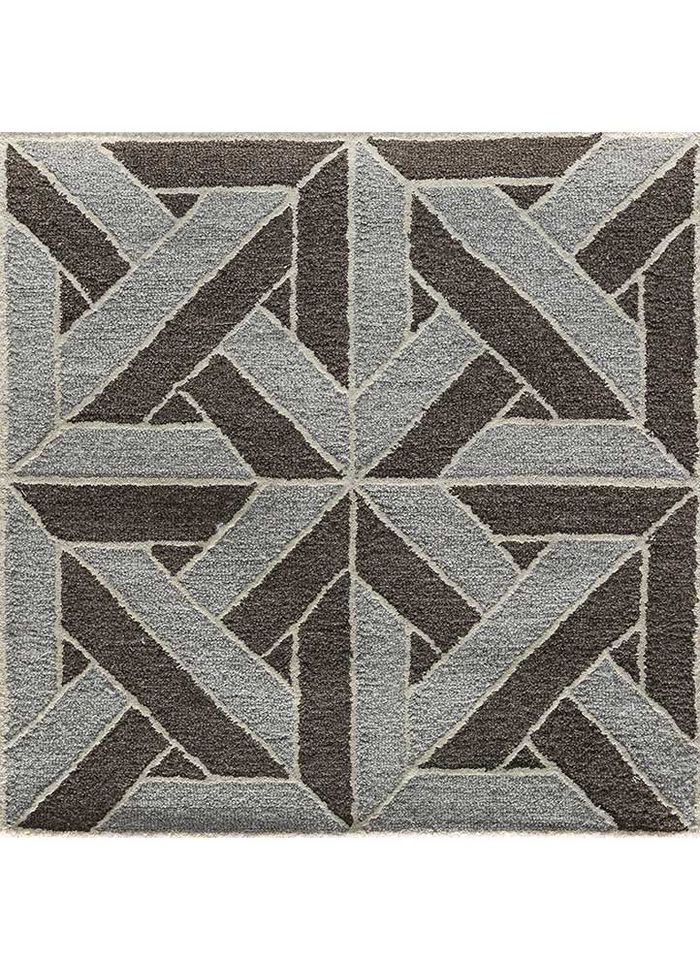 contour beige and brown wool hand tufted Rug - HeadShot