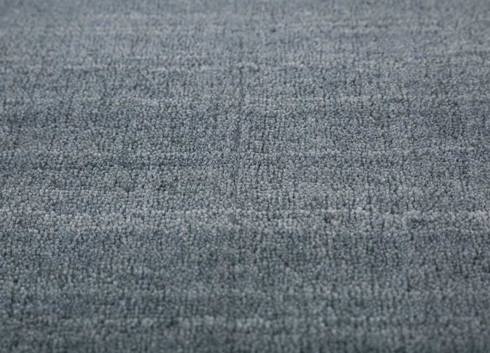 basis blue wool and viscose hand loom Rug - Loom