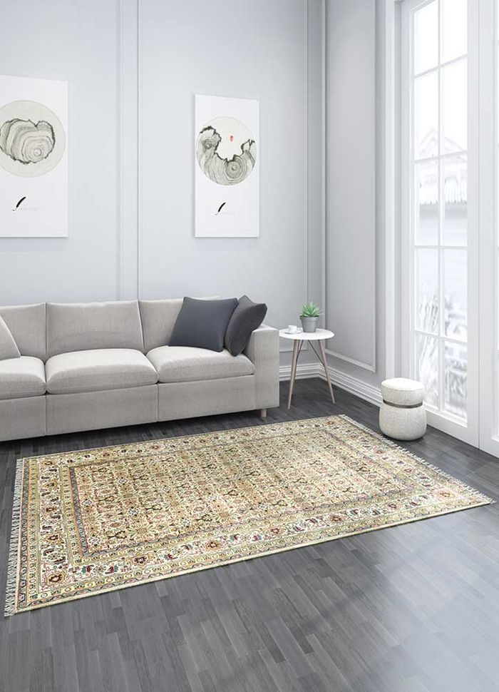 amani green wool hand knotted Rug - Loom