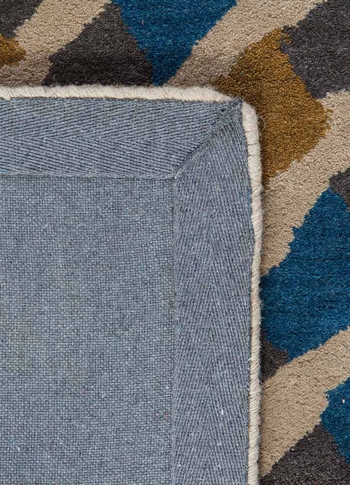 confetti beige and brown wool hand tufted Rug - Perspective