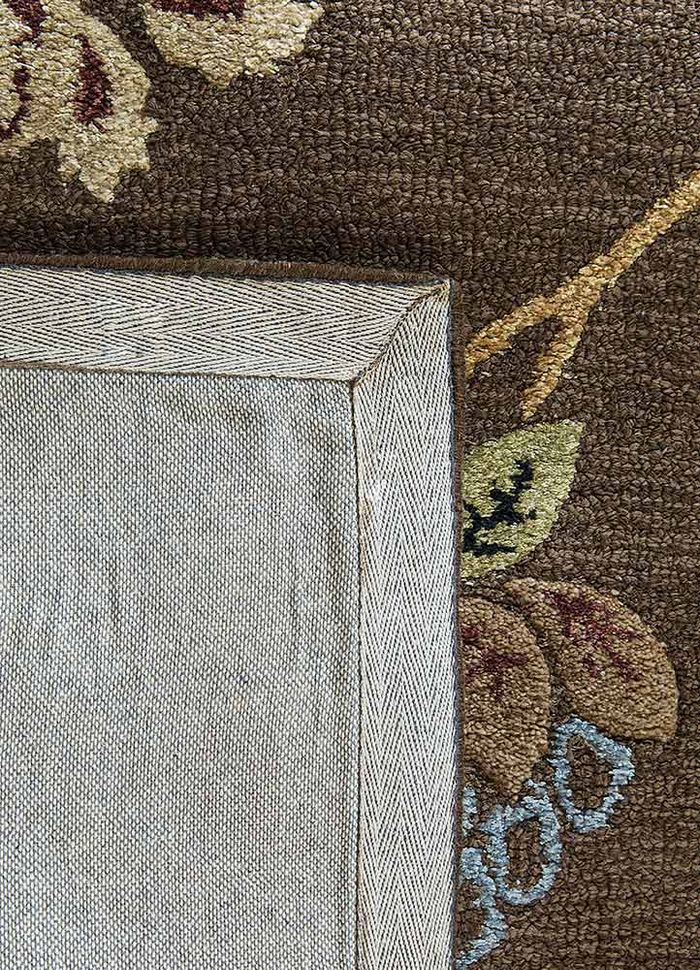 hacienda beige and brown wool and viscose hand tufted Rug - Perspective