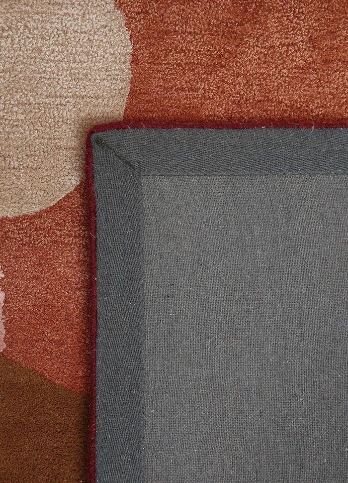 oscar red and orange wool and viscose hand tufted Rug - Perspective