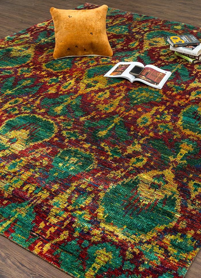 verna red and orange others hand knotted Rug - RoomScene