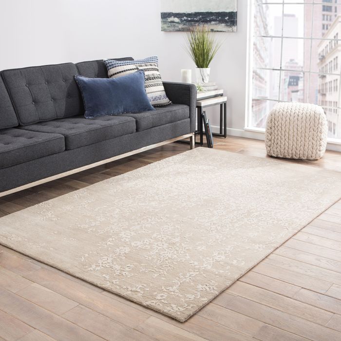 blithe ivory wool hand knotted Rug - RoomScene