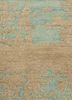 chaos theory by kavi blue wool hand knotted Rug - CloseUp