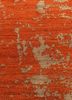 chaos theory by kavi red and orange wool hand knotted Rug - CloseUp