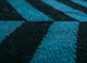 aqua blue wool flat weaves Rug - CloseUp