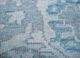 lyra blue wool hand knotted Rug - CloseUp