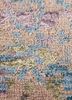 chaos theory by kavi blue wool and bamboo silk hand knotted Rug - CloseUp