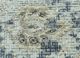 far east blue wool and silk hand knotted Rug - CloseUp