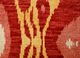 verna red and orange wool hand knotted Rug - CloseUp
