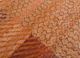 artisan originals red and orange wool hand knotted Rug - CloseUp