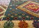 manchaha red and orange wool and bamboo silk hand knotted Rug - CloseUp