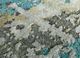 refuge blue wool and silk hand knotted Rug - CloseUp
