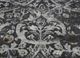 lacuna grey and black wool and silk hand knotted Rug - CloseUp