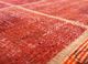 provenance red and orange wool patchwork Rug - CloseUp