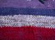 vintage pink and purple wool patchwork Rug - CloseUp