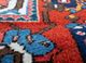 aalam red and orange wool hand knotted Rug - CloseUp