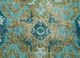 revolution green wool hand knotted Rug - CloseUp