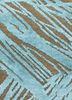 free verse by kavi blue wool and silk hand knotted Rug - CloseUp
