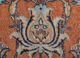 antique red and orange wool hand knotted Rug - CloseUp