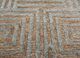 abrash beige and brown jute and hemp hand knotted Rug - CloseUp